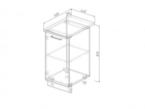 Н 40 Модуль нижний Без Столешницы МН 40 в Покачах - pokachi.magazin-mebel74.ru | фото