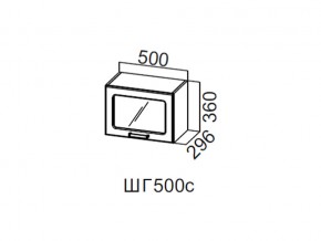 ШГ500с/360 Шкаф навесной 500/360 (горизонт. со стеклом) в Покачах - pokachi.magazin-mebel74.ru | фото