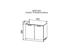 Шкаф нижний ДСМ800 под мойку в Покачах - pokachi.magazin-mebel74.ru | фото